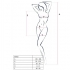 Passion Mujer BS025 Bodystocking - Estilo Vestido Negro Talla Única