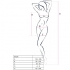 Body Stocking Estilo Vestido Blanco Talla Única Passion Mujer BS026