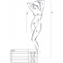 Bodystocking Estilo Vestido BS027 de Passion en Blanco Talla Única