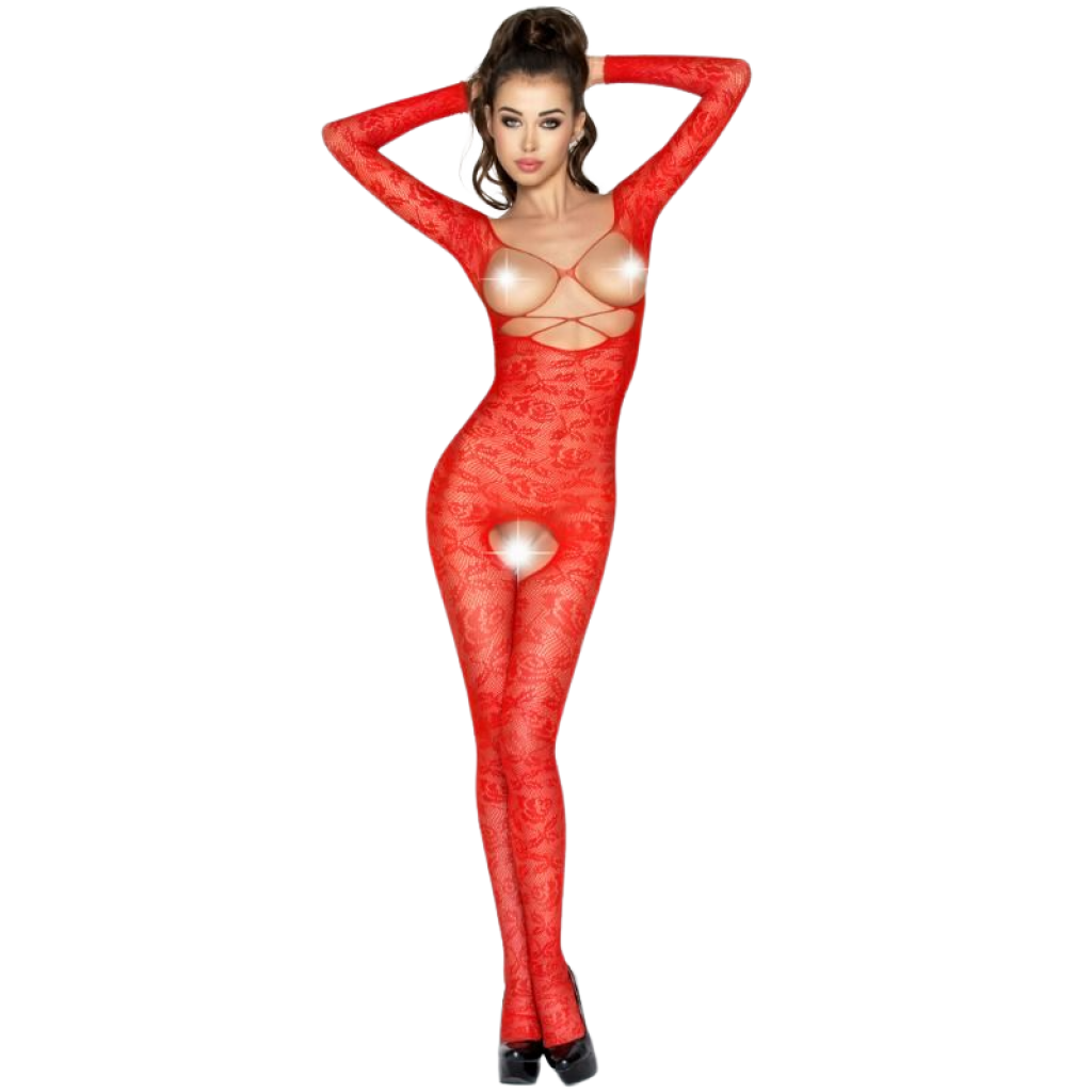 Bodystocking Rojo Passion Mujer BS031 - Talla Única