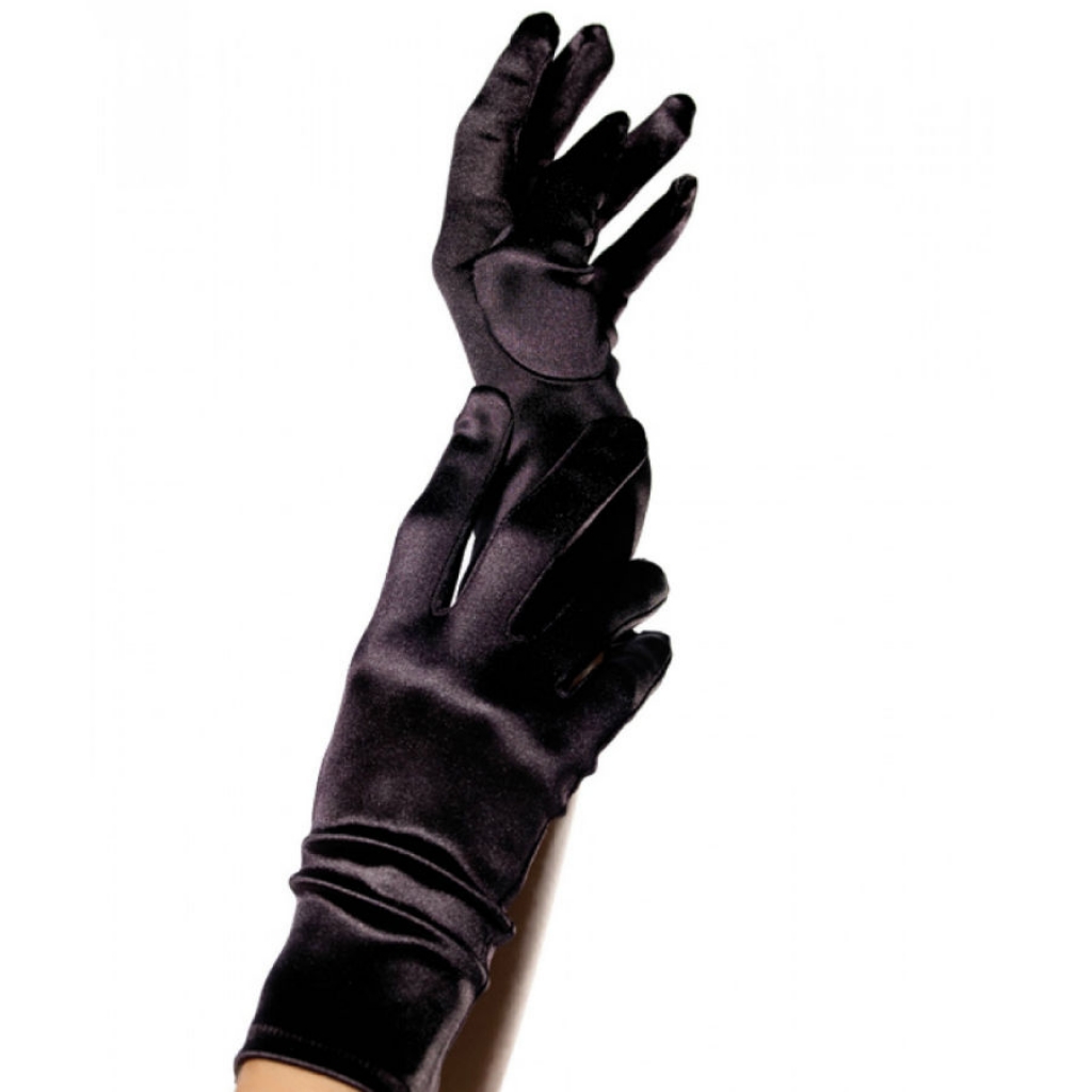 Guantes de Satin Negro - Leg Avenue