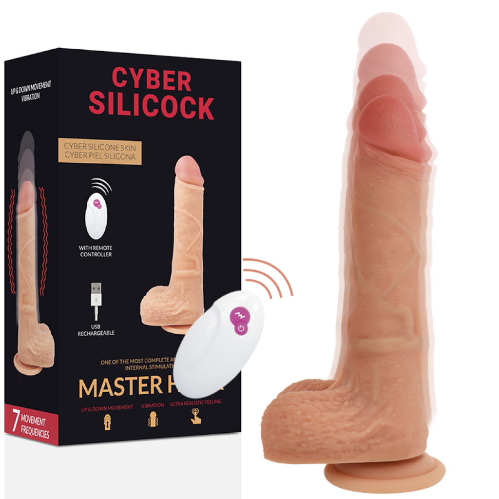 Vibrador Realista Master Huck 20.9 Cm Negro