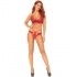 Set 2 Piezas con Tanga Doble Tiranta Leg Avenue S/M Rojo