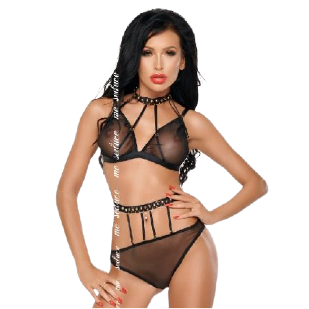 Me-seduce Dotty Set Dos Piezas Negro L/XL