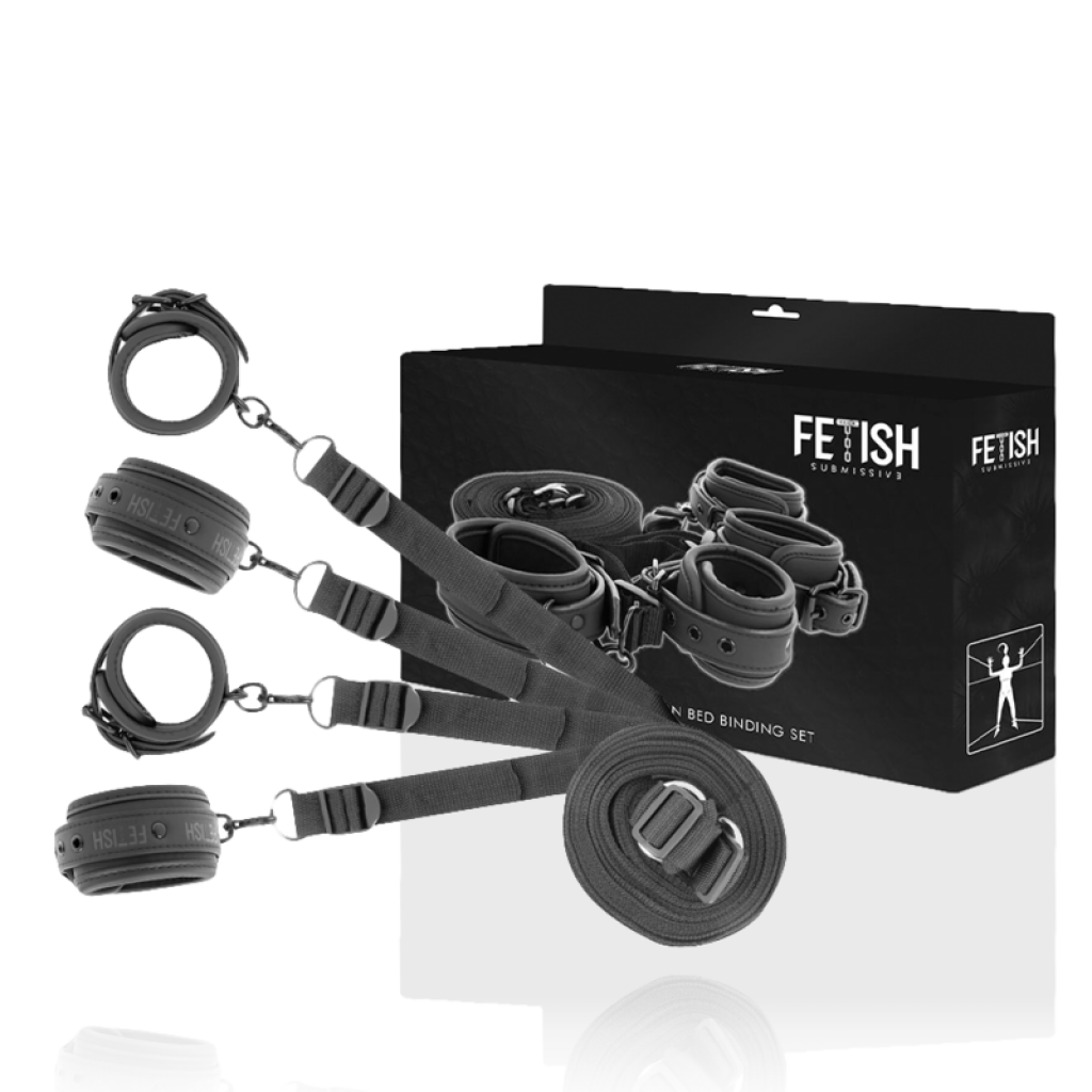 Set de Esposas y Ataduras Fetish Submissive con Forro de Neopreno