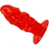 Plug Anal Unisex Con Ventosa en Rojo