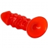 Plug Anal Unisex Con Ventosa en Rojo