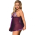 Babydoll Sublime con Lazo y Detalles Brillantes - Morado S/M