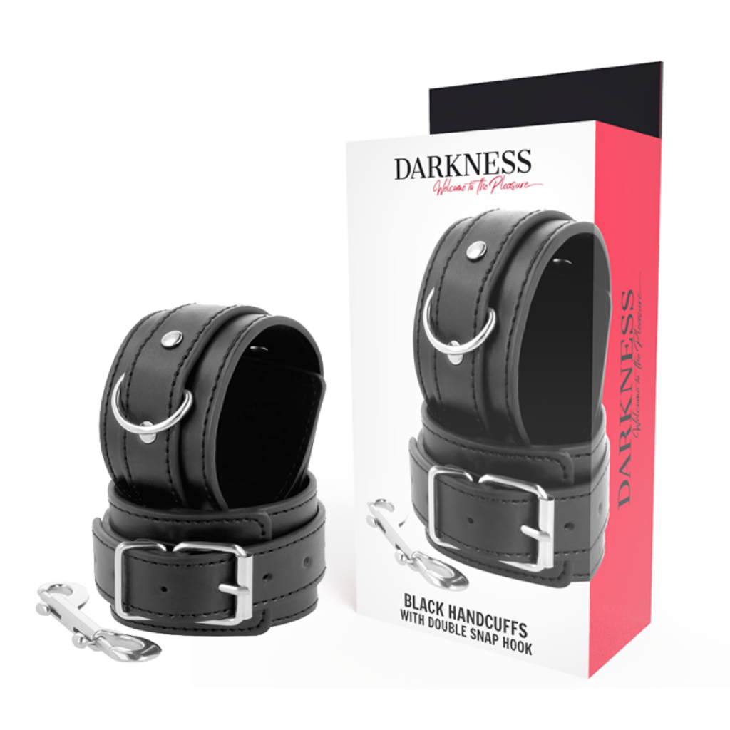 Esposas Ajustables Darkness - Negro con Doble Cinta Refuerzo