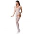 Passion Mujer BS062 Bodystocking Blanco Talla Única - Elegancia Sensual