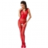 Passion - Woman Bs052 Bodystocking Rojo Talla Única