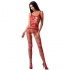 Passion Mujer Bs058 Bodystocking Rojo Talla Única