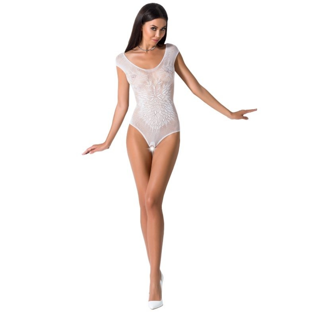 Passion Mujer Bs064 Bodystocking Blanco Talla Unica