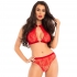 Set Leg Avenue Dos Piezas Panties Y Top Cuello Halter Rojo S/M