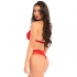 Set Leg Avenue Dos Piezas Panties Y Top Cuello Halter Rojo S/M