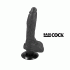 Vibrador Realista 2-1 Negro 18.5 Cm