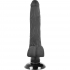 Vibrador Realista 2-1 Negro 18.5 Cm