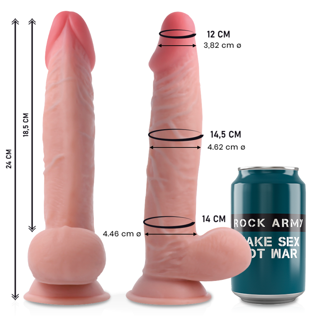 Dildo Realista Rockarmy Dual Density Sherman 24 cm