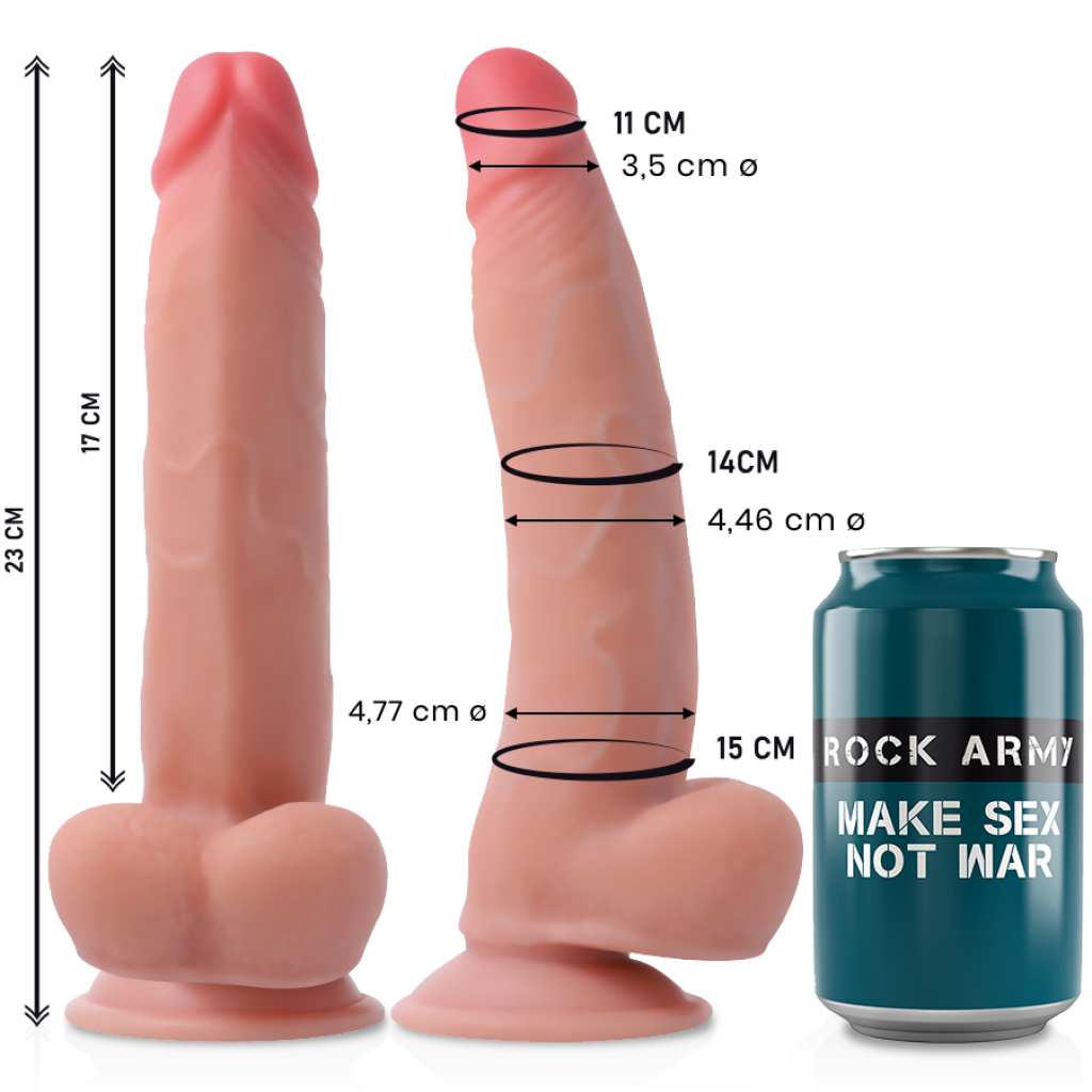 Dildo Realista 23 cm - Rockarmy Dual Density Leopard