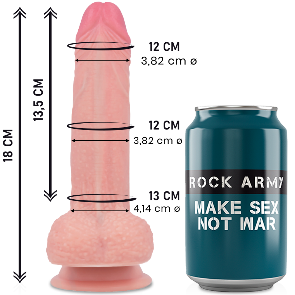 Rockarmy Liquid Silicone Dildo Premium Mustang 18 Cm