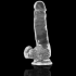 Dildo Realista Transparente - 18.5 cm