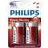 Philips Power Alkaline Pila D LR20 - Energía Confiable