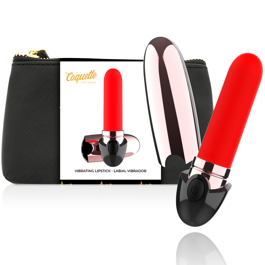 Coquette Chic Desire Pintalabios Vibrador Recargable Luxe Negro / Oro