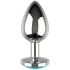 Plug Anal de Metal Chic Desire Talla L con Cristal Azul