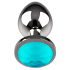 Plug Anal de Metal Chic Desire Talla L con Cristal Azul