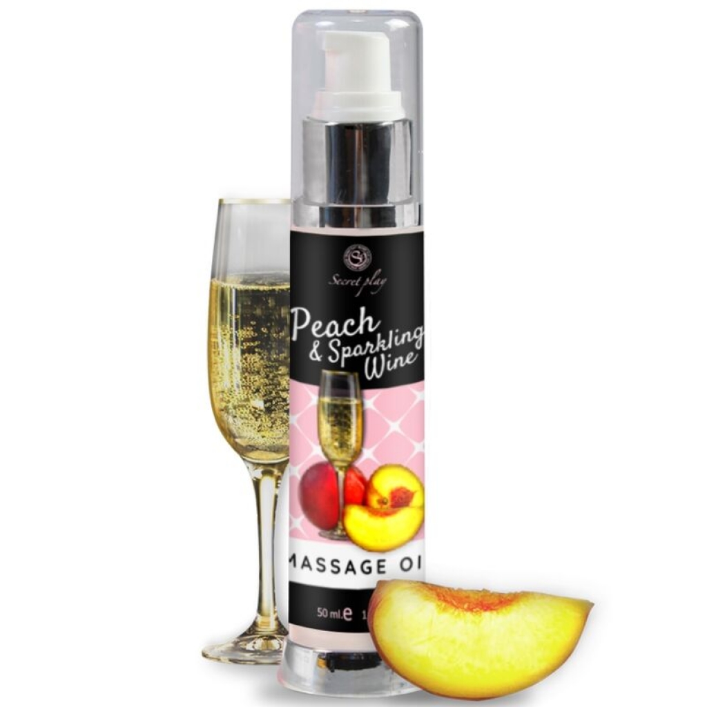 Aceite de Masaje Melocotón & Cava Secretplay 50 Ml