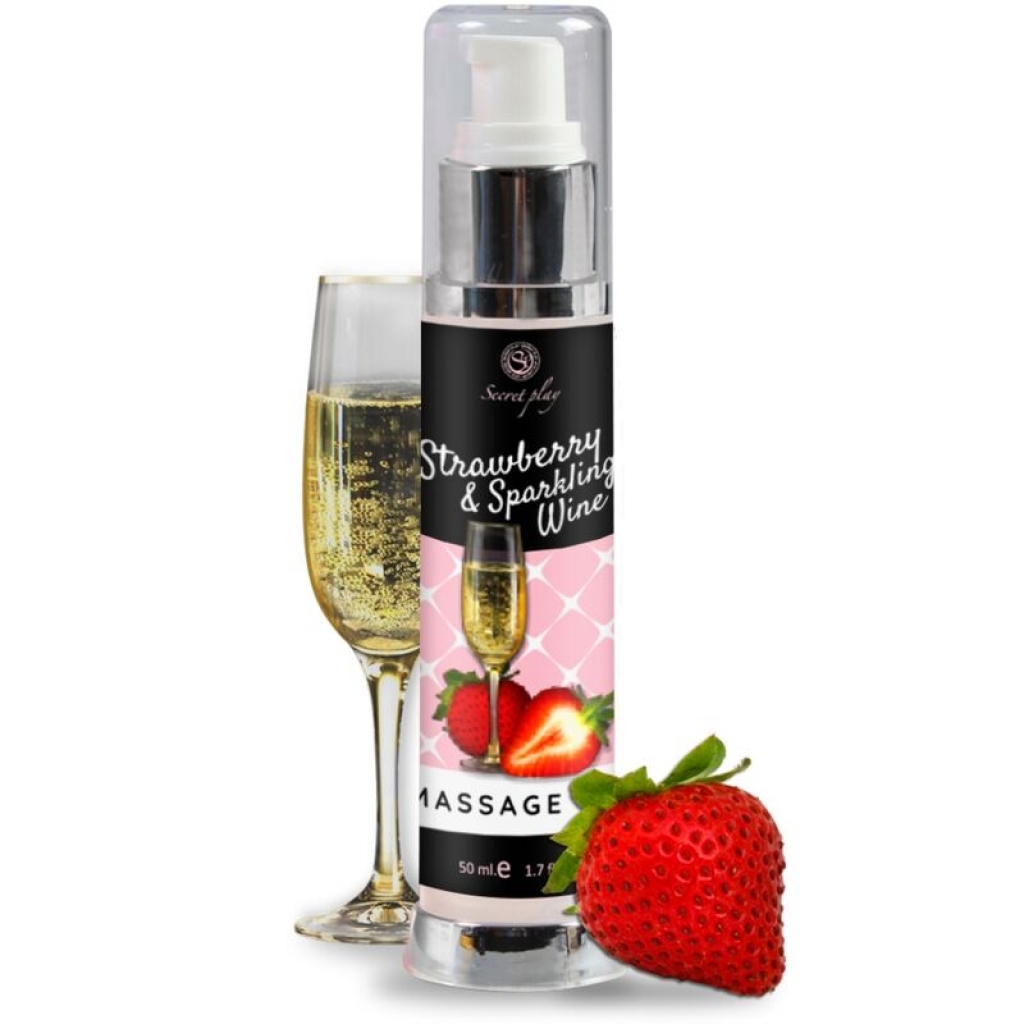 Aceite de Masaje Fresas & Cava 50ml Secretplay