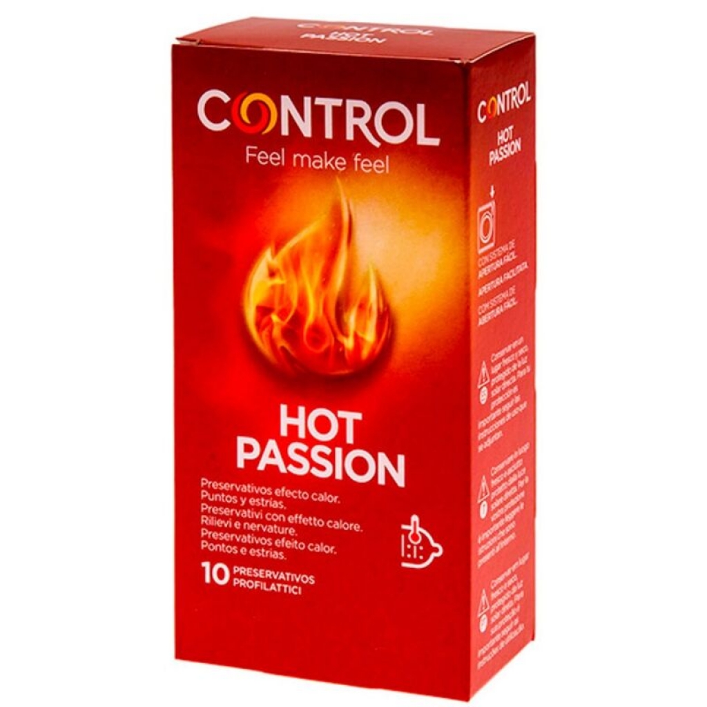 Preservativos Control Hot Passion con Efecto Calor – 10 Unidades