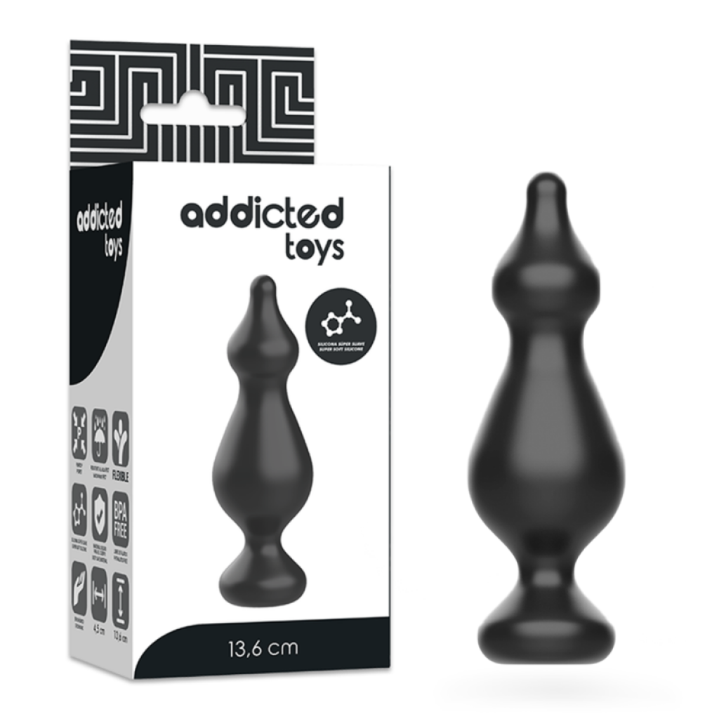 Plug Anal con Anillo - 13.6 Cm Negro