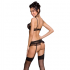 Passion Mujer Lovelia Set De Tres Piezas Negro L/XL