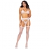 Leg Avenue Set Tres Piezas Blanco Talla M