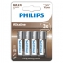 Pila Alkaline Philips AA LR6 Blister 4 unidades