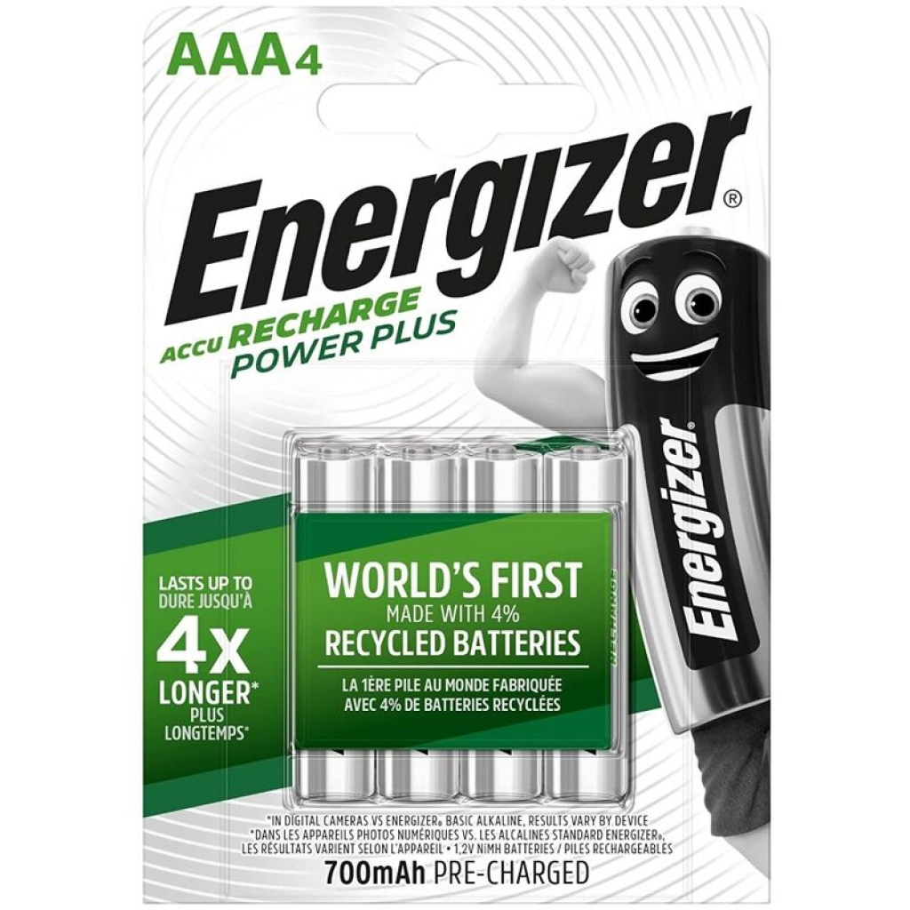 Pilas Recargables Energizer AAA 4 Unidades