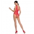 Bodystocking Woman Bs086 Rojo Talla Única - Passion