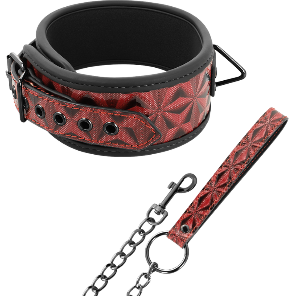 Begme Red Edition Collar Cuero Vegano con Forro de Neopreno