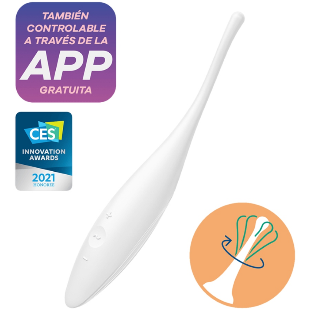 Estimulador Clítoris Satisfyer Twirling Joy Blanco