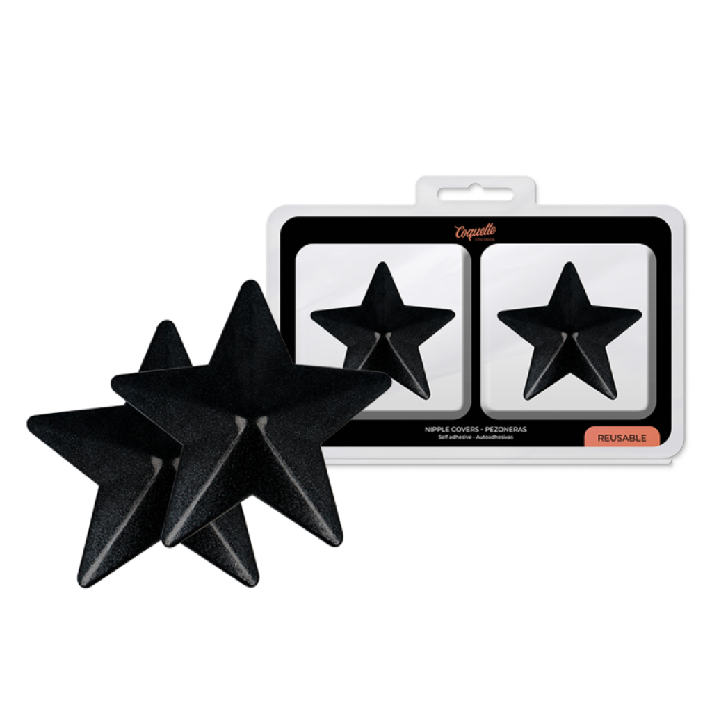 Cubre Pezones Estrellas Negras de Coquette Chic Desire