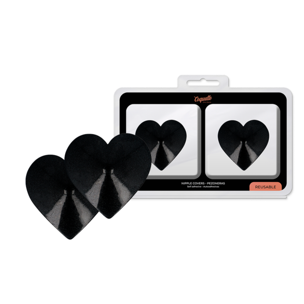 Cubrepezones Corazones Negros Coquette Chic Desire