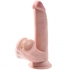 King Cock - Plus 3D Dildo Swinging Balls 24.5 Cm Natural