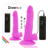 Dildo Flexible con Vibración Lila - 18 cm