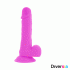 Dildo Flexible con Vibración Lila - 20.5 cm