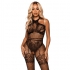 Bodystocking Cuello Halter Negro - Leg Avenue