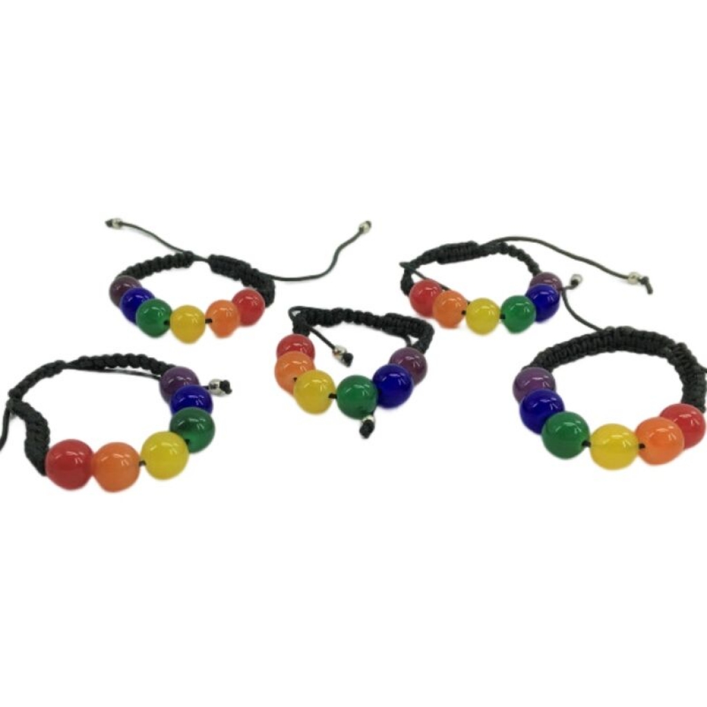 Pulsera de Bolas Pequeñas con Bandera LGBT