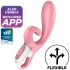 Vibrador Rabbit App Satisfyer Hug Me Rosa