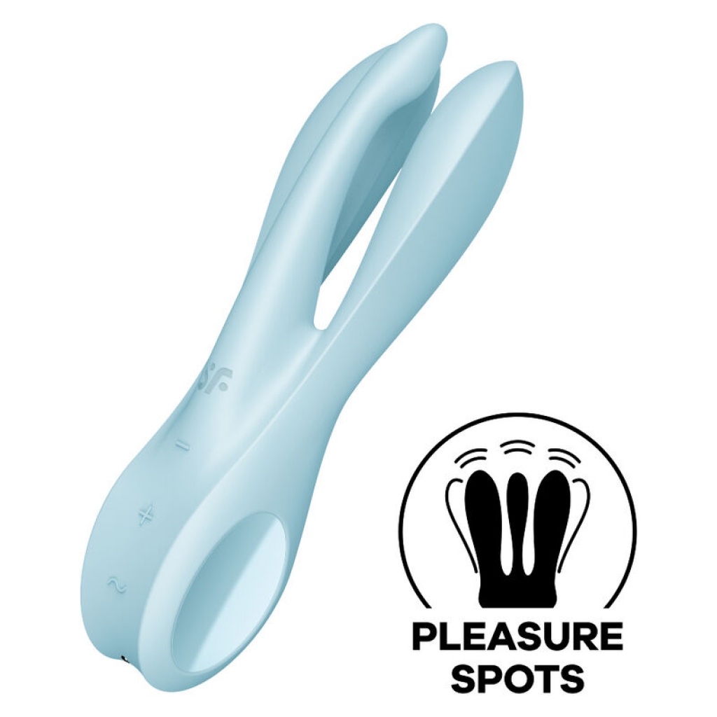 Satisfyer Threesome 1 - Vibrador Azul con Tecnología Avanzada