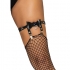 Liguero Alto de Cuero Vegano Leg Avenue Talla Única Negro